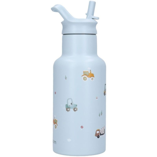 Gourde enfant véhicules 350 ml bleu Kidzroom