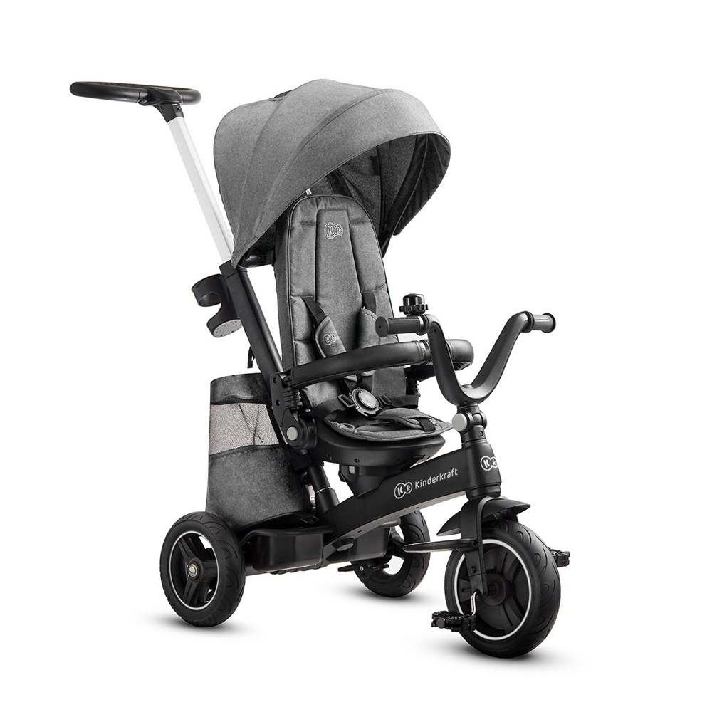 Poussette tricycle easywist platinum grey de Kinderkraft sur allobébé