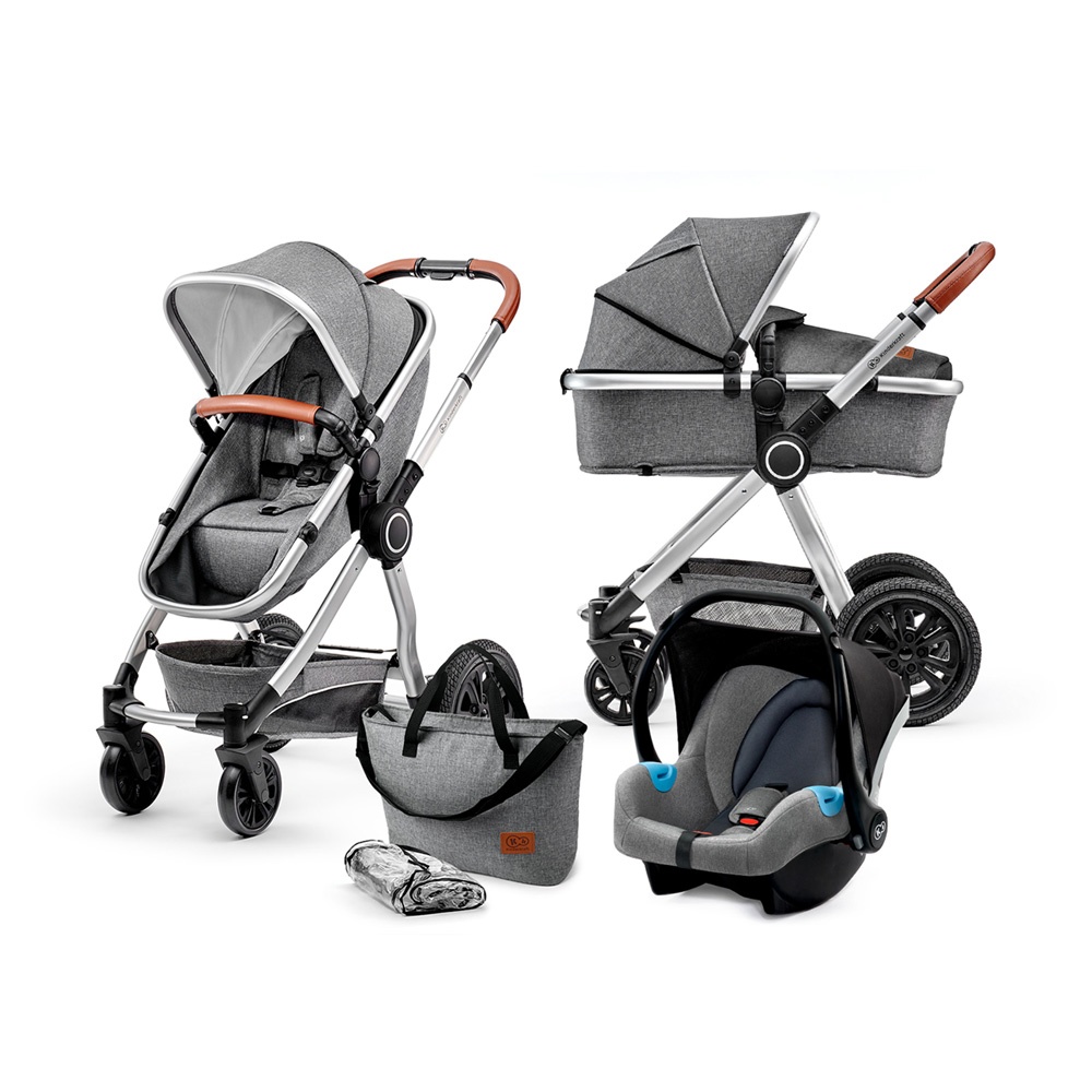 Pack poussette trio 3 en 1 veo grey de Kinderkraft sur allobébé