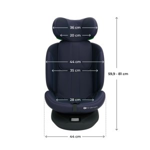 Siège auto i-grow2 plus i-size bleu marine Kinderkraft