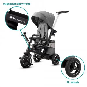 Poussette tricycle easywist platinum grey Kinderkraft