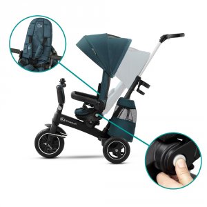 Poussette tricycle easywist midnight green Kinderkraft