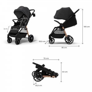 Poussette grande 2 midnight black Kinderkraft