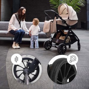 Poussette trio 3 en 1 vesto 2 gris Kinderkraft