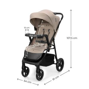 Poussette trig 3 avec tablette beige Kinderkraft