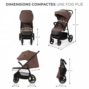 Poussette trig 3 velvet mokka Kinderkraft