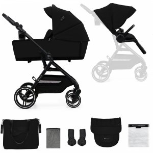 Poussette duo yoxi 2 en 1 noir Kinderkraft