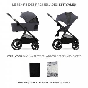 Poussette duo nea² deep grey Kinderkraft