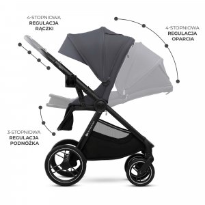 Poussette duo nea² deep grey Kinderkraft