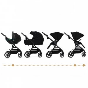 Poussette trio yoxi 3 en1 pure black Kinderkraft