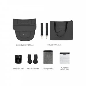 Poussette trio yoxi 3 en1 moonlight grey Kinderkraft