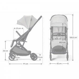 Poussette indy 3 urban grey Kinderkraft