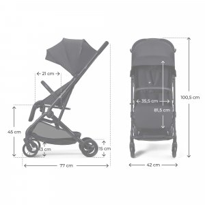 Poussette indy 3 coal black Kinderkraft