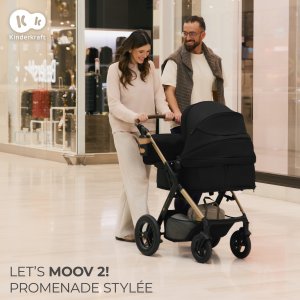 Poussette trio moov² xl air wheels moonlight grey Kinderkraft