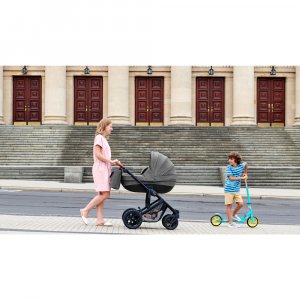 Poussette 3en1 prime 3 gris Kinderkraft
