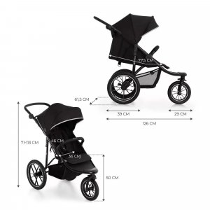 Poussette helsi² black Kinderkraft