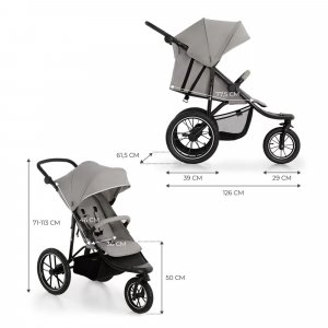 Poussette helsi² grey Kinderkraft