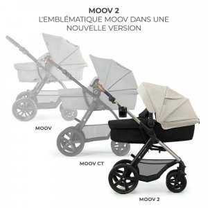 Pack poussette moov² 3 en 1 grey eva wheels Kinderkraft