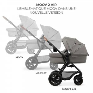 Pack poussette moov² air 3 en 1 light grey Kinderkraft