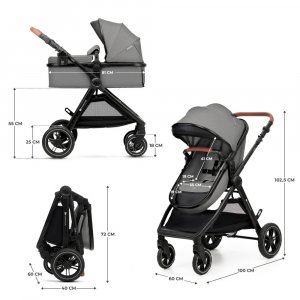 Poussette trio esme pro 3 en 1 gris Kinderkraft