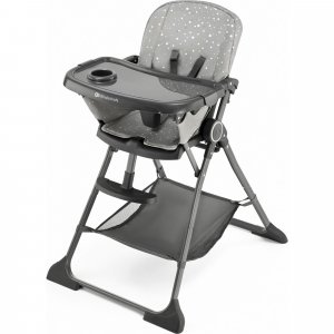 Chaise haute foldee gris Kinderkraft