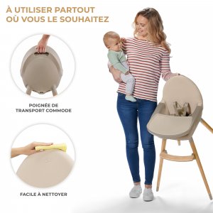 Chaise haute fini² beige Kinderkraft