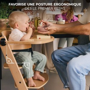 Chaise haute évolutive enock beige Kinderkraft