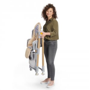 Chaise haute lastree - grey Kinderkraft