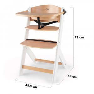 Chaise haute évolutive enock naturel + plateau Kinderkraft
