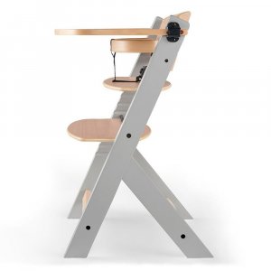 Chaise haute évolutive enock grey wood Kinderkraft