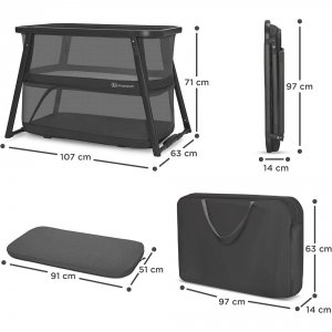 Lit de voyage sofi plus 4 en 1 - black Kinderkraft