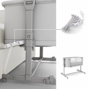 Lit cododo bébé nestee grow 2 light grey Kinderkraft