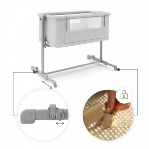 Lit cododo bébé nestee grow 2 light grey Kinderkraft