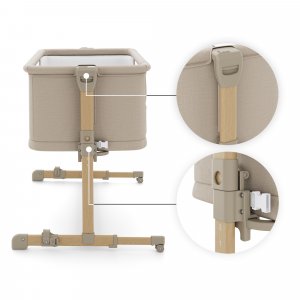 Lit cododo bébé nestee grow 2 beige wood Kinderkraft
