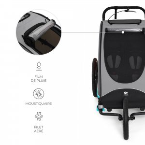 Remorque vélo enfant 3en1 nava bleu Kinderkraft