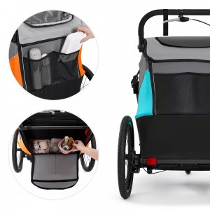 Remorque vélo enfant 3en1 nava bleu Kinderkraft