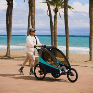 Remorque vélo enfant 3en1 nava orange Kinderkraft