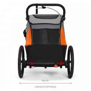 Remorque vélo enfant 3en1 nava orange Kinderkraft