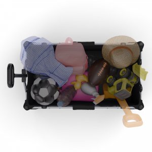 Chariot de transport pliable rollster noir Kinderkraft