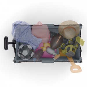 Chariot de transport pliable rollster gris Kinderkraft