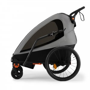 Remorque vélo enfant 2en1 nava walk gris Kinderkraft