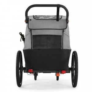 Remorque vélo enfant 2en1 nava walk gris Kinderkraft