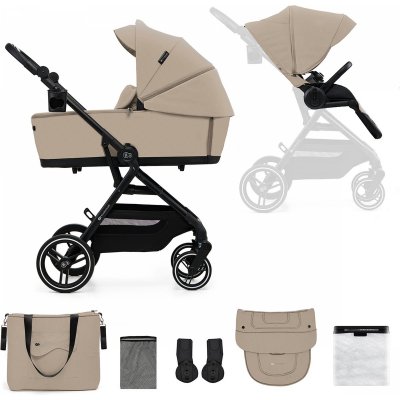 Poussette duo yoxi 2 en 1 beige
