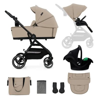 Poussette trio yoxi 3 en1 sand beige