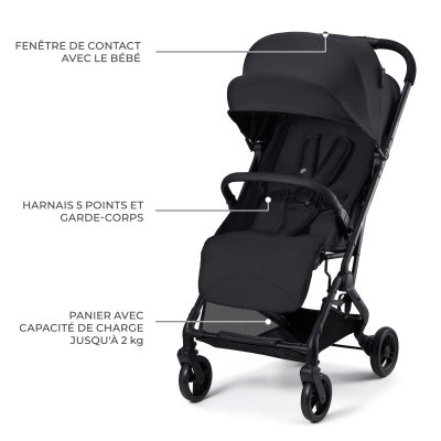 Poussette indy 3 coal black