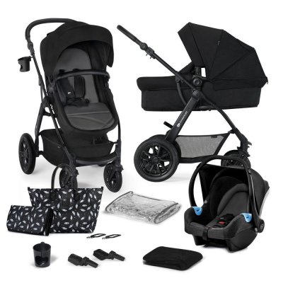 BEBECONFORT Poussette 3 en 1 Hello, avec nacelle intégrée + Siège auto  Gr0+, Black Chic, - Gris Noir - Kiabi - 284.99€