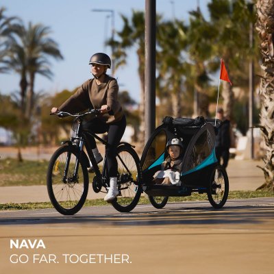 Remorque vélo enfant 3en1 nava orange