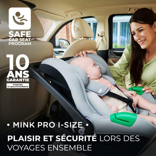 Siège auto mink pro 2 i-size gris avec base Kinderkraft