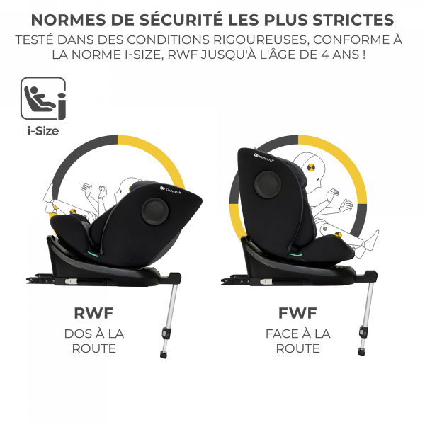 Siège auto i-360 i-size noir Kinderkraft