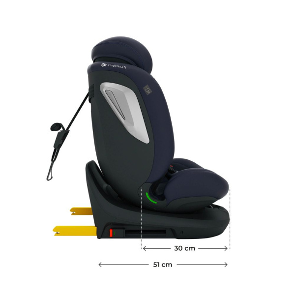 Siège auto i-grow2 plus i-size bleu marine Kinderkraft